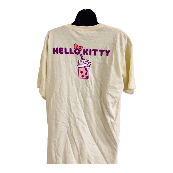Hello Kitty cream relaxed fit graphic print ice cream shop t-shirt size large - Picture 14 of 16